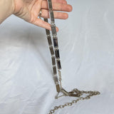 Vintage Y2K Silver Rectangle Chain Link Belt