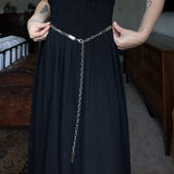 Vintage Y2K Silver Rectangle Chain Link Belt