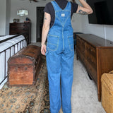 Vintage Lady Liberty Denim Straight Leg Overalls