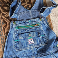 Vintage Lady Liberty Denim Straight Leg Overalls