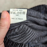 Vintage Black Pleated Velvet Maxi Skirt