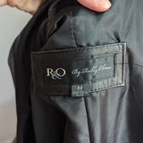 Vintage Y2K 90s Long Black Leather Trench Jacket