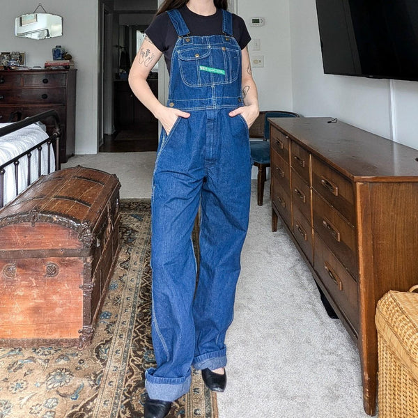 Vintage Denim Key Imperial Straight Leg Workwear Overalls