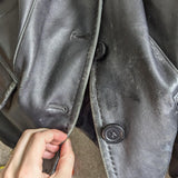 Vintage Covington Black Leather Blazer Style Jacket