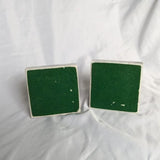Vintage Pair of Brass and Marble Base Candlestick Holders