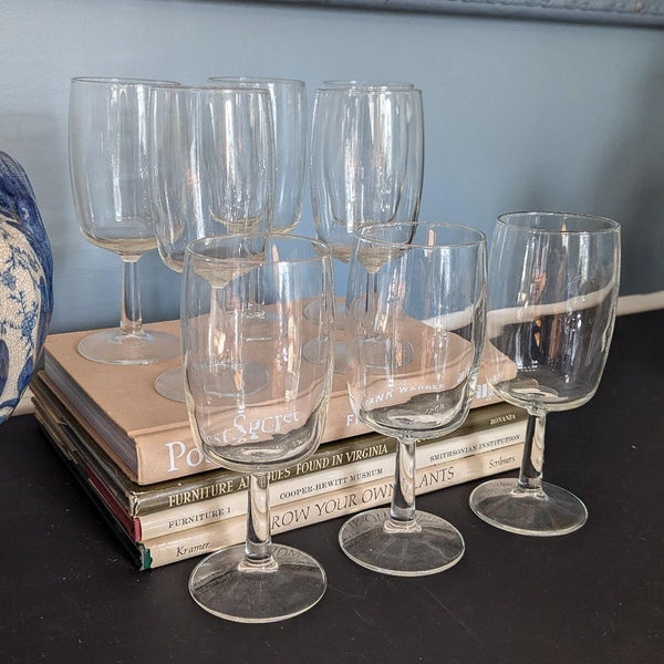 Set of 8 Vintage Wine Glasses