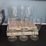 Set of 8 Vintage Wine Glasses