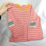 Toddler Girl Hanna Andersson Pink Rainbow Stripe Sweater Long Sleeve Top