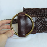 Vintage Ralph Lauren Brown Braided Oversized Chunky Belt