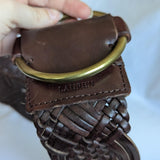 Vintage Ralph Lauren Brown Braided Oversized Chunky Belt