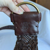Vintage Ralph Lauren Brown Braided Oversized Chunky Belt