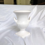 Signed Delft Holland White Double Handle Urn Vase