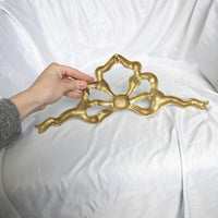 Brass Ribbon Bow Vintage Wall Swag Pediment