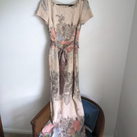 Adrianna Papell Matelassé Floral Jacquard Column Gown Size 6