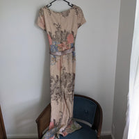 Adrianna Papell Matelassé Floral Jacquard Column Gown Size 6