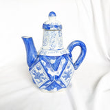 Blue and White Chinoiserie Style Small Decorative Teapot