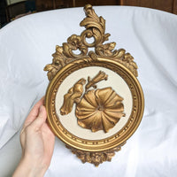 Ornate Floral Gold Scroll Hanging Wall Art