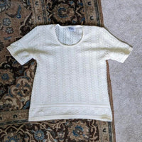 Staget Vintage Eyelet Short Sleeve Sweater Blouse