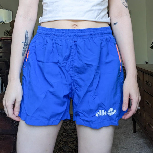 Ellesse Vintage Style Blue Sporty Athletic Shorts