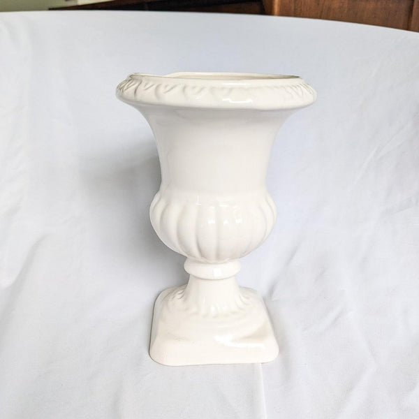 White Ceramic Vintage Decorative Urn Vase