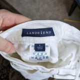 Land's End White Denim Straight Leg Jeans