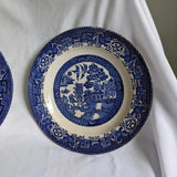 Pair of Mix Matched Antique Blue Willow 7" Plates