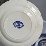 Pair of Mix Matched Antique Blue Willow 7" Plates