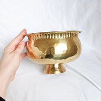 Vintage Gold Tone Footed Vase