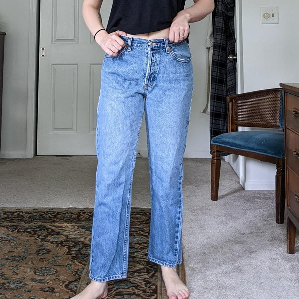 Gap Vintage Reverse Fit Mid Rise Straight Leg Denim Jeans