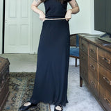 Vintage Y2K MSK Black Maxi Skirt