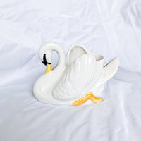 Ceramic Swan Vintage Planter