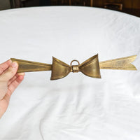 Brass Vintage Ribbon Bow Wall Hanging