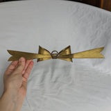 Brass Vintage Ribbon Bow Wall Hanging