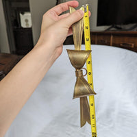 Brass Vintage Ribbon Bow Wall Hanging