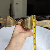 Brass Vintage Ribbon Bow Wall Hanging