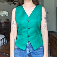 Green Vintage Waistcoat Vest