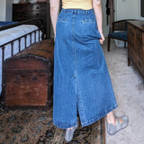 Kim Rogers Vintage Denim Maxi Skirt 8