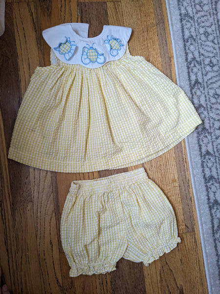 Vintage Baby Girl Bumble Bee Set