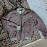 Vintage 100% Silk Quilted Bomber Jacket