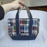 Vintage L.L.Bean Mini Plaid Boat & Tote Bag