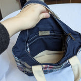 Vintage L.L.Bean Mini Plaid Boat & Tote Bag