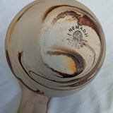 Vintage Brown and Orange Signed Nemadji Marbled Paint Vase