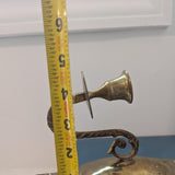 Vintage Pair Brass Ornate Wall Hanging Candle Holders