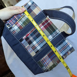 Vintage L.L.Bean Mini Plaid Boat & Tote Bag