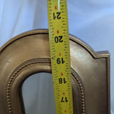 Vintage Pair Gold Tone Hollywood Regency Arched Mirror Wall Sconces