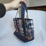 Vintage L.L.Bean Mini Plaid Boat & Tote Bag