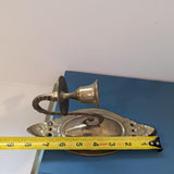 Vintage Pair Brass Ornate Wall Hanging Candle Holders