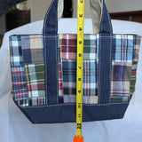Vintage L.L.Bean Mini Plaid Boat & Tote Bag