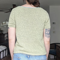 Sigrid Olsen Sport Y2K Vintage Green & Blue Swirl Knit Top