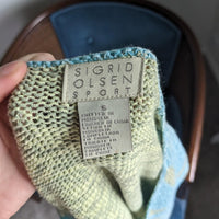 Sigrid Olsen Sport Y2K Vintage Green & Blue Swirl Knit Top